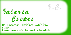 valeria csepes business card